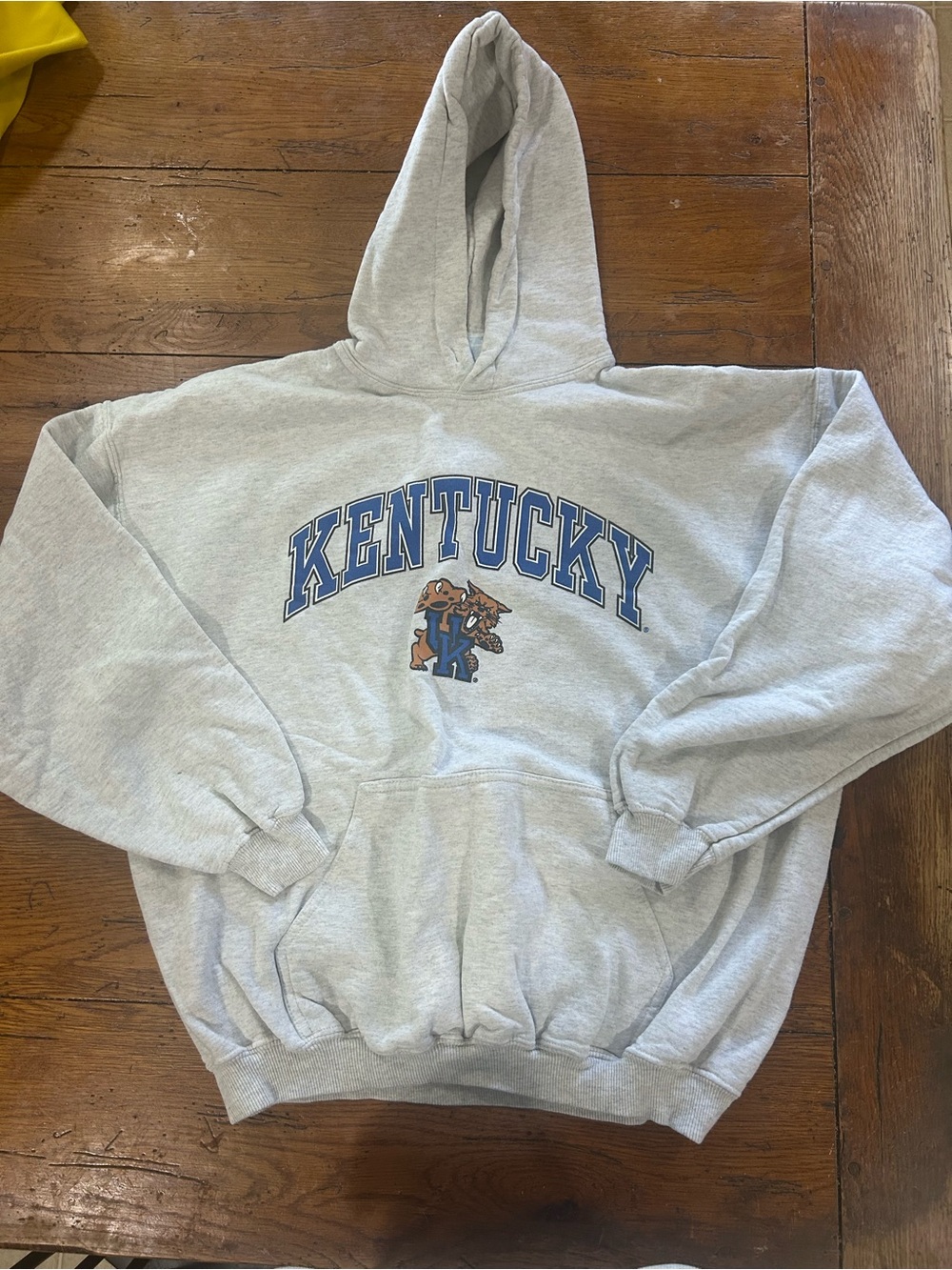 Kentucky Grey Hoodie Sweatshirt with Mascot - Men